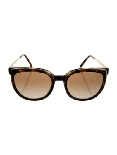 Pre-owned Michael Kors Cat-eye Tinted Sunglasses In Brown