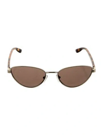 Pre-owned Michael Kors Cat-eye Tinted Sunglasses In Gold