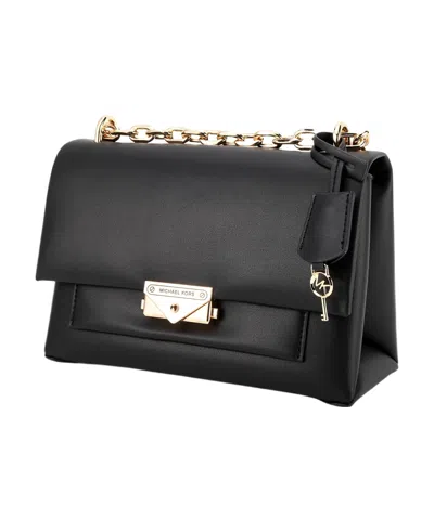 Michael Kors Cece Medium Logo Shoulder Bag In Black