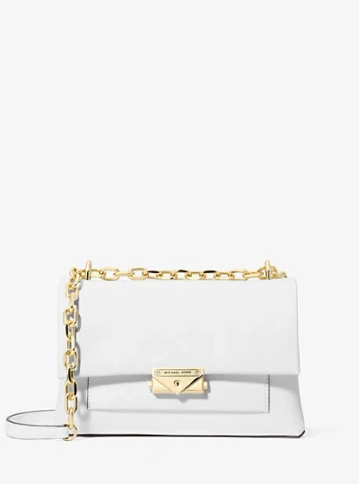 Michael Kors Cece Medium Shoulder Bag In White