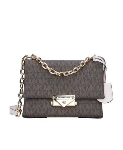 Michael Kors Cece Small Logo Shoulder Bag In Black