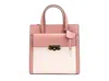 Michael Kors Cece Small Pink Pvc North South Flap Tote Crossbody Bag Purse