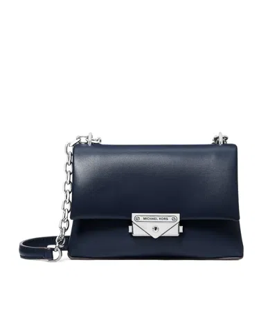 Michael Kors Cece Small Shoulder Bag In Navy Blue