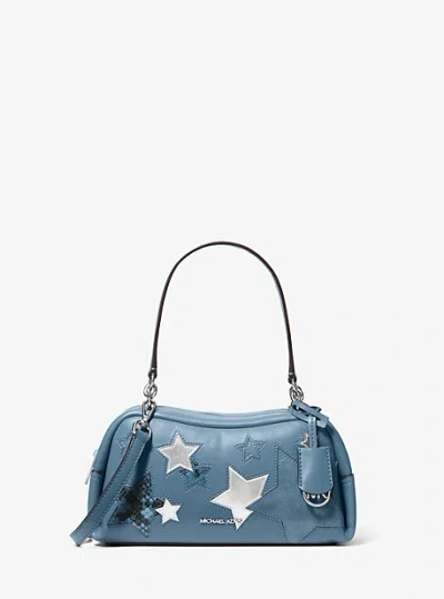 Michael Kors Cecily Small Embellished Shoulder Bag In Blue