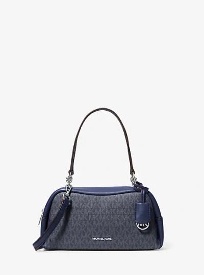 Michael Kors Cecily Small Signature Logo Shoulder Bag In Blue