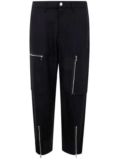 MICHAEL KORS ZIP CARGO TROUSERS,CF4304637F 001 BLACK