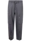 Michael Kors Zip Cargo Trousers In Gray