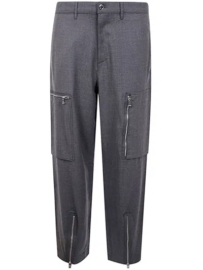 MICHAEL KORS ZIP CARGO TROUSERS,CF4304637F 055 ASH MELANGE
