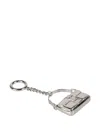 Michael Kors Chain-bag Keyring In Metallic