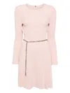 Michael Kors Chain Belt Mini Dress In 粉色