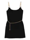 Michael Kors Bustier Minidress With Belt In Black