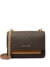 Michael Kors Chain Claire Cross Body Bag In Brown
