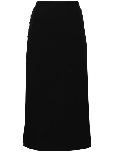 Michael Kors Chain-detailing Midi Skirt In Black