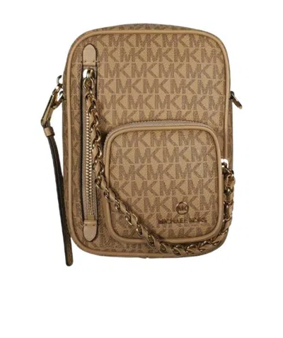 Michael Kors Chain-link Decorative Cross-body Bag In Brown
