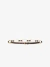 Michael Kors Chain Link Leather Belt In White