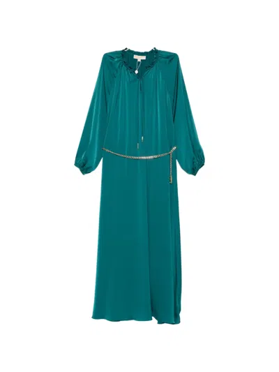 Michael Kors Chain-link Maxi Dress In Green