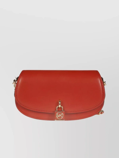 Michael Kors Chain Link Messenger Bag In Red