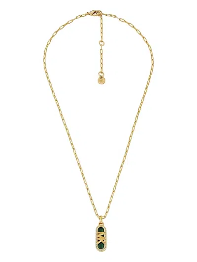 Michael Kors Chain-link Pendant Necklace In Gold