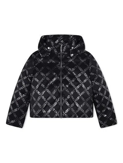 Michael Kors Babies' Chain-print Jacket In Black