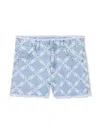 Michael Kors Chain-print Shorts In 蓝色