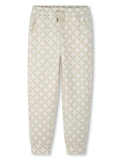 Michael Kors Kids' Chain-print Track Pants In Neutrals