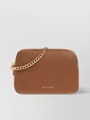 Michael Kors Chain Strap Leather Texture Shoulder Bags In Brown