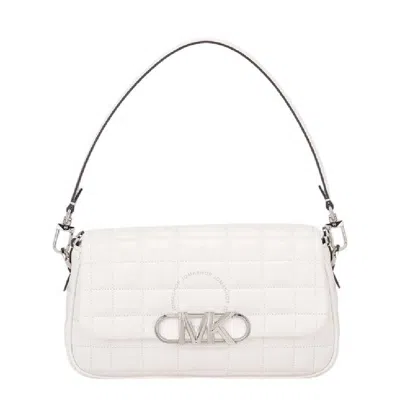 Michael Kors Chain Strap Logo Detailed Shoulder Bag In White