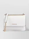 Michael Kors Chain Strap Textured Finish Shoulder Bags In White