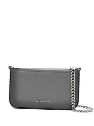 Michael Kors Chain Zip Cross Bag In Gray