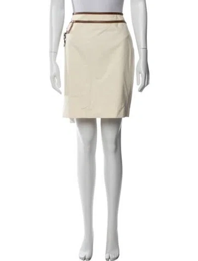 Pre-owned Michael Kors Chain-link Accents Knee-length Skirt In Neutral