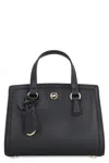 Michael Kors Chantal Leather Mini Handbag In Black