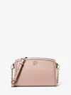 Michael Kors Chantal Large Pebbled Leather Crossbody Bag In Pink