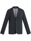 Michael Kors Knitted Blazer In Grey
