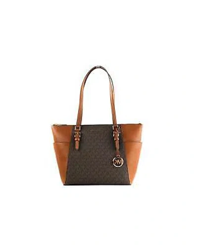 Pre-owned Michael Kors Charlotte Handbag Tote - Brown Signature - Tote Bags -size One