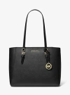 Michael Kors Charlotte Large Saffiano Leather 3-in-1 Tote Bag In Black