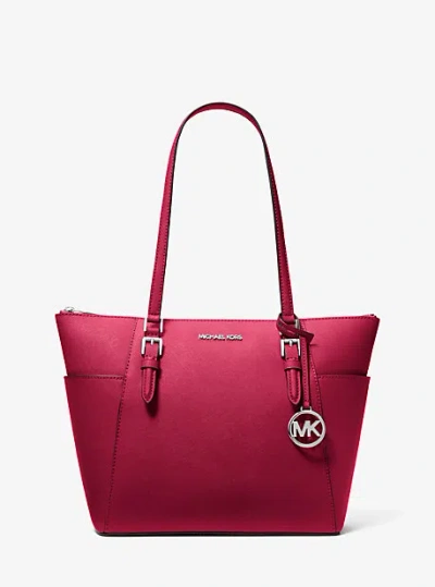 Michael Kors Charlotte Large Saffiano Leather Top-zip Tote Bag
