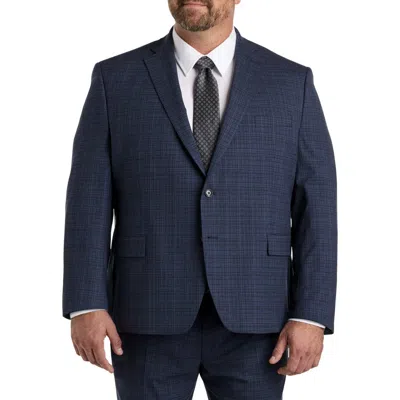 Michael Kors Check Patterned Suit Jacket In Blue