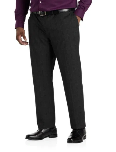 Michael Kors Check Suit Pants In Charcoal
