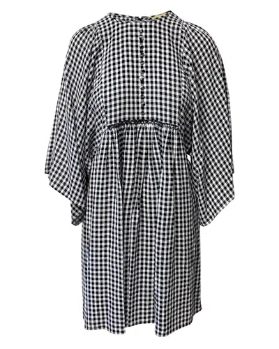 Michael Kors Checkered Dress In Multicolor Viscose