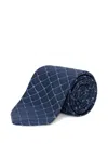 Michael Kors Check-pattern Tie In Blue