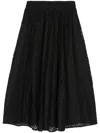 Michael Kors Cheetah Pull On Skirt In Black