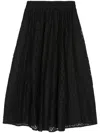 Michael Kors Cheetah Pull On Skirt In Black