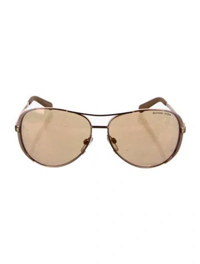 Pre-owned Michael Kors Chelsea Aviator Sunglasses In Neutral