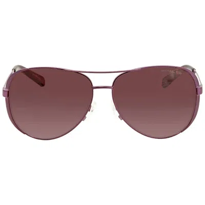 Michael Kors Chelsea Burgundy Gradient Pilot Ladies Sunglasses Mk5004 11588h 59 In Pink