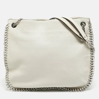 Pre-owned Michael Kors Chelsea Chain Off White Leather Hobo