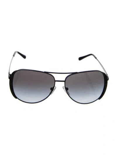Pre-owned Michael Kors Chelsea Glam Aviator Sunglasses In Black