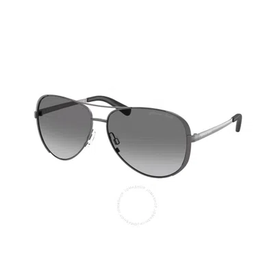 Michael Kors Chelsea Grey Gradient Pilot Ladies Sunglasses Mk5004 101311 59 In Black