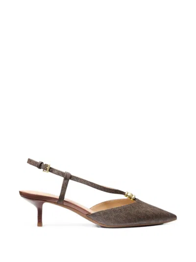 Michael Kors Cherie Logo-print Pumps In Green