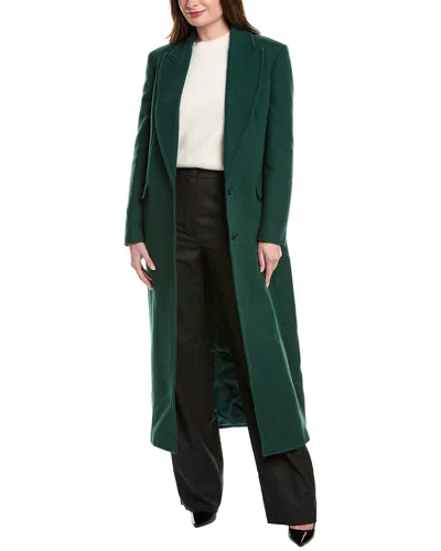 Michael Kors Collection Chesterfield Wool Coat In Green