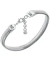 Michael Kors Chevron Snake Chain Bracelet In Silver